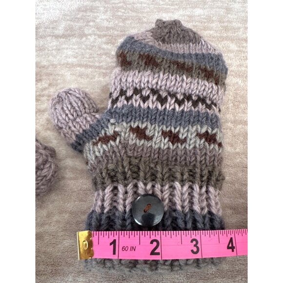 Wool Convertible Mittens Flip Top Gloves Made in Nepal Men's Large/XL - Picture 10 of 10